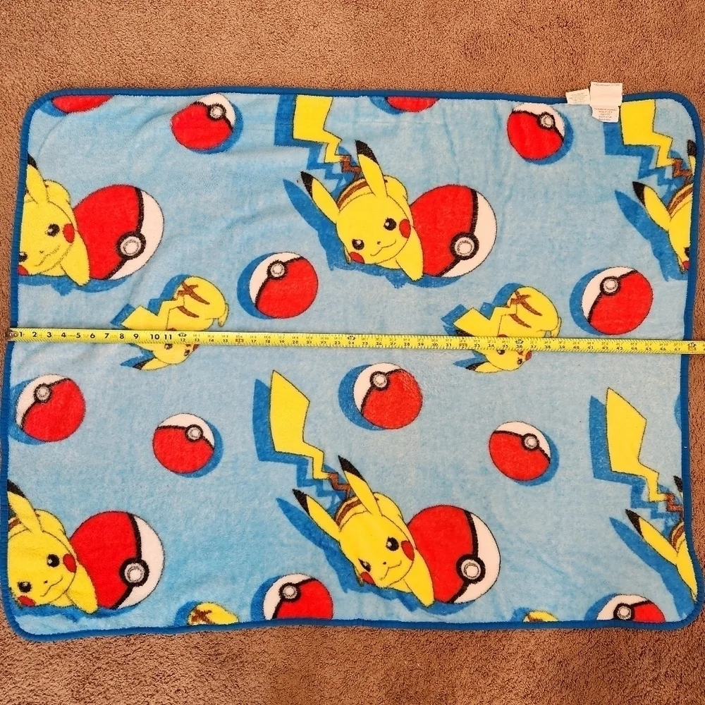 Northwest Company Pokemon Pokeball Power Pikachu Blue Throw Blanket Kids 46